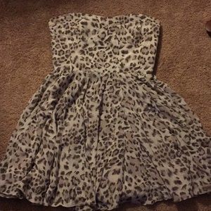 Greylin size small strapless leopard print dress